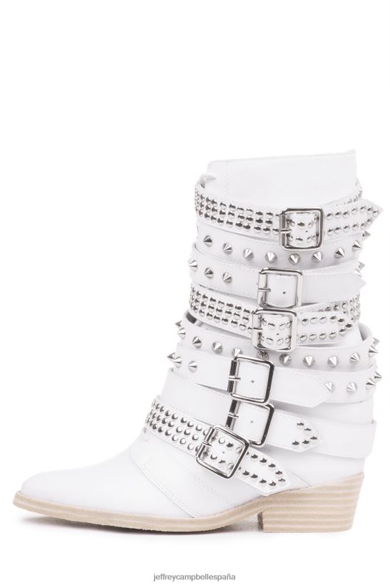 mujer Jeffrey Campbell semental draco plata blanca PHXV4X662 botines