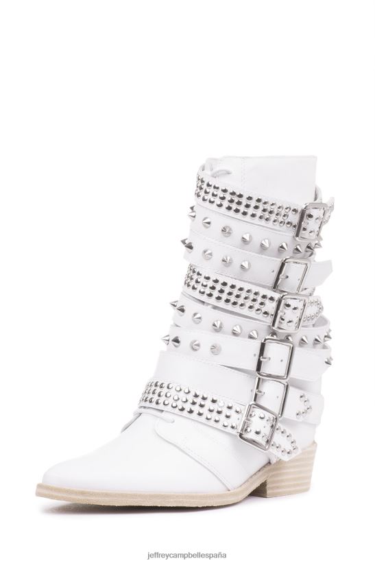 mujer Jeffrey Campbell semental draco plata blanca PHXV4X662 botines