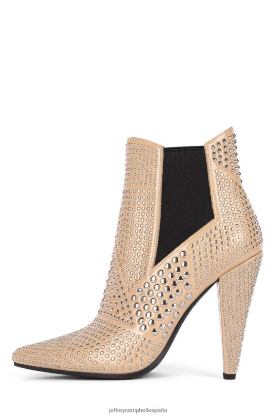 mujer Jeffrey Campbell semental plata natural de charol PHXV4X587 botines