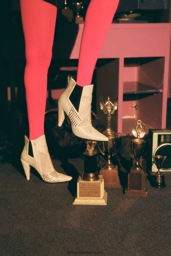 mujer Jeffrey Campbell semental plata natural de charol PHXV4X587 botines