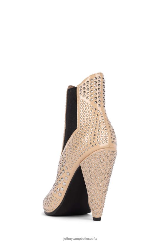 mujer Jeffrey Campbell semental plata natural de charol PHXV4X587 botines