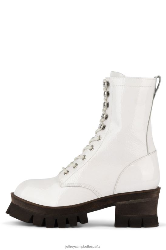 mujer Jeffrey Campbell sicómoro3h charol arrugado blanco PHXV4X363 botines