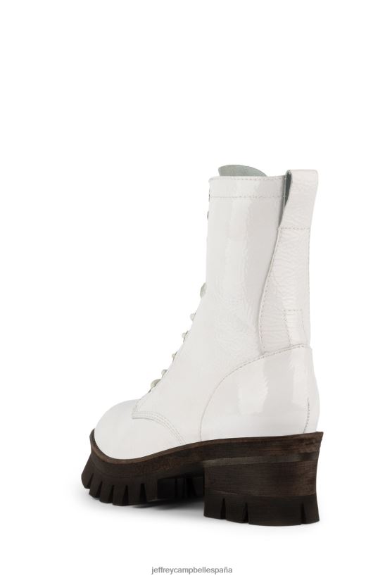 mujer Jeffrey Campbell sicómoro3h charol arrugado blanco PHXV4X363 botines