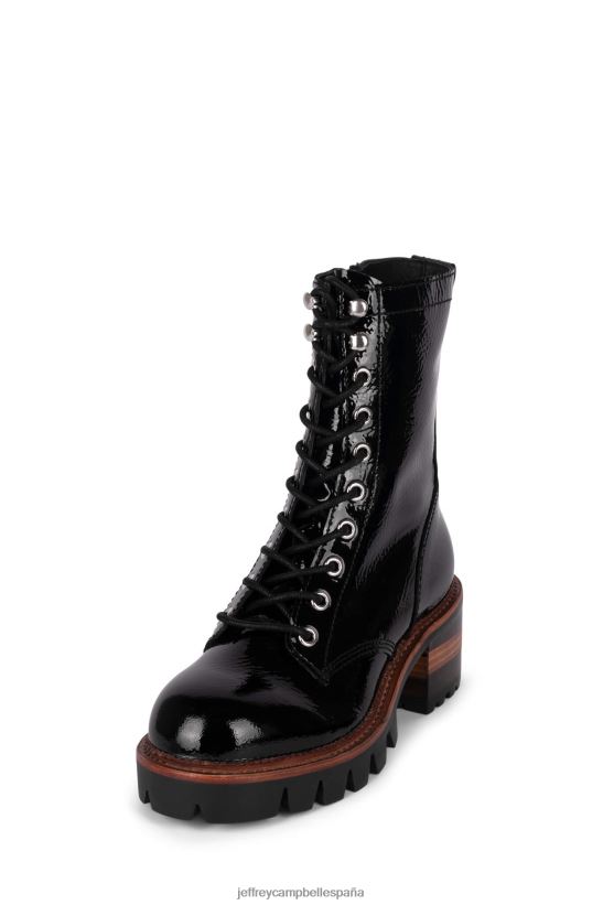 mujer Jeffrey Campbell sicam-2 charol arrugado negro PHXV4X467 botines
