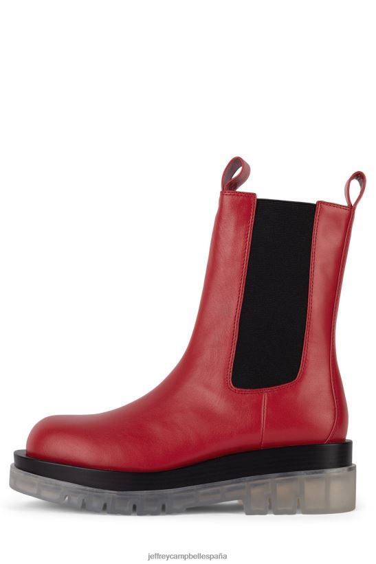 mujer Jeffrey Campbell tanked-cb rojo claro PHXV4X433 botines