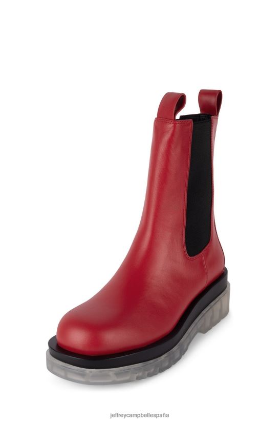mujer Jeffrey Campbell tanked-cb rojo claro PHXV4X433 botines