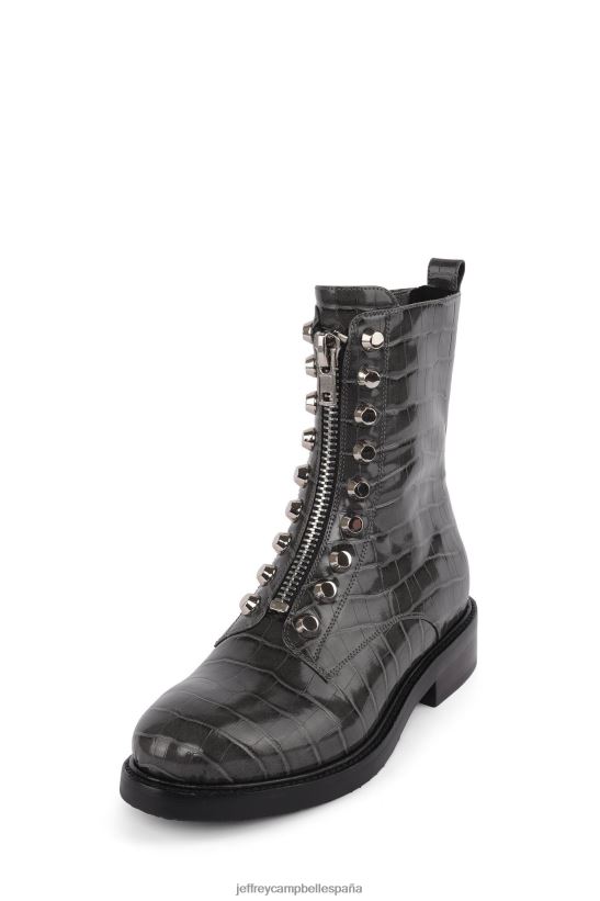 mujer Jeffrey Campbell tonette cocodrilo gris oscuro PHXV4X651 botines