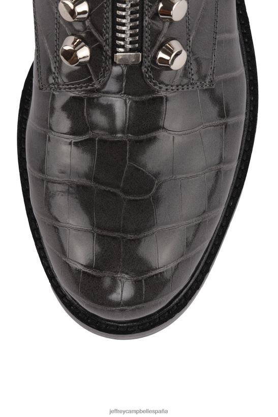mujer Jeffrey Campbell tonette cocodrilo gris oscuro PHXV4X651 botines