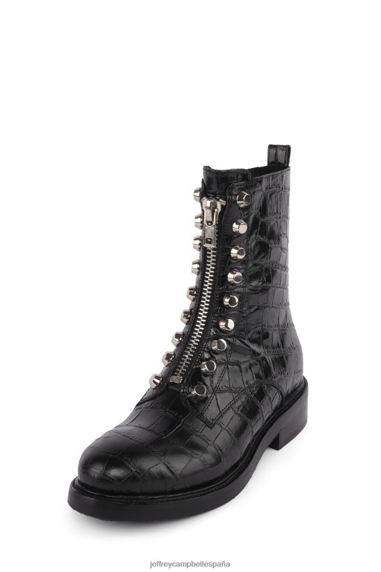 mujer Jeffrey Campbell tonette cocodrilo negro PHXV4X652 botines