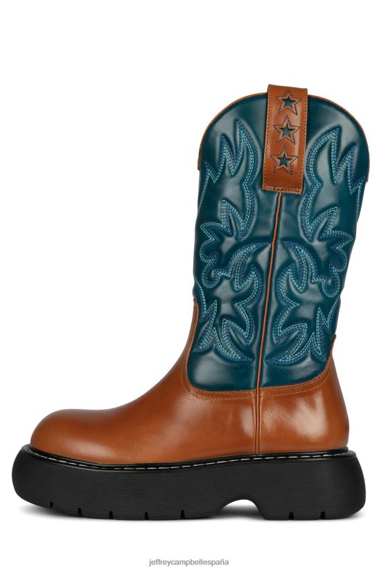 mujer Jeffrey Campbell vaquero bronceado azul negro PHXV4X609 botines