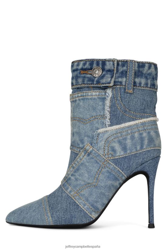 mujer Jeffrey Campbell vaquero mezclilla azul multicolor PHXV4X296 botines