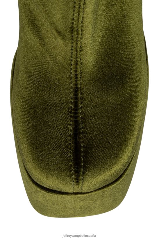 mujer Jeffrey Campbell viuda-sm terciopelo verde oliva PHXV4X540 botines