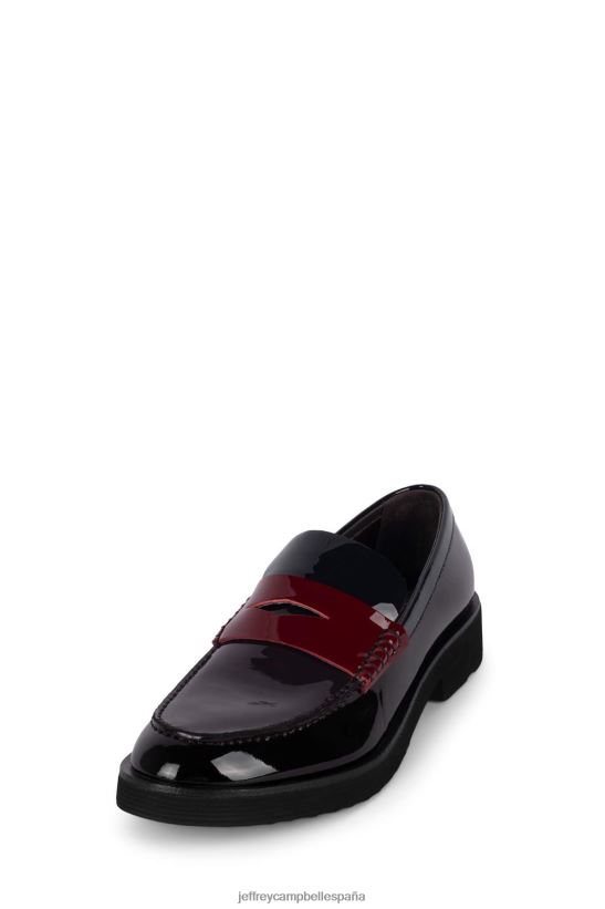 mujer Jeffrey Campbell lena vino oscuro charol multi PHXV4X1777 mocasín y oxford