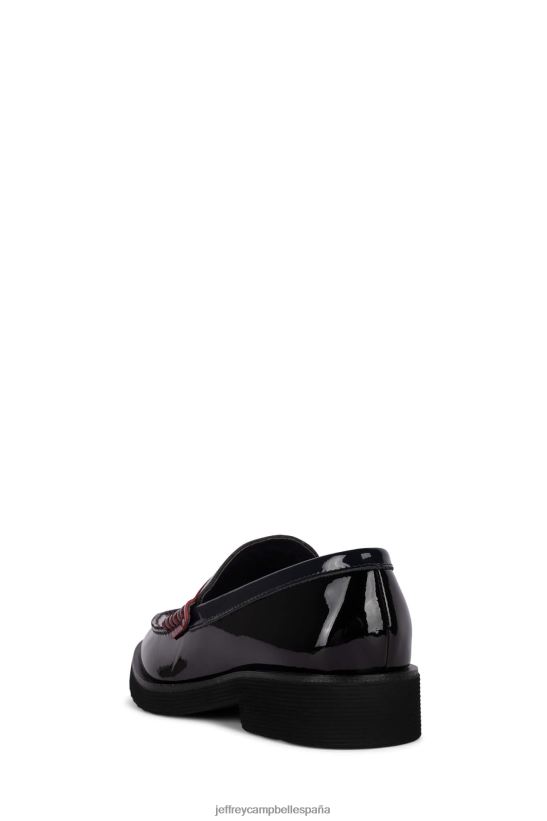 mujer Jeffrey Campbell lena vino oscuro charol multi PHXV4X1777 mocasín y oxford