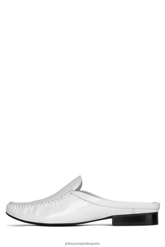 mujer Jeffrey Campbell novelista charol blanco PHXV4X1775 mocasín y oxford