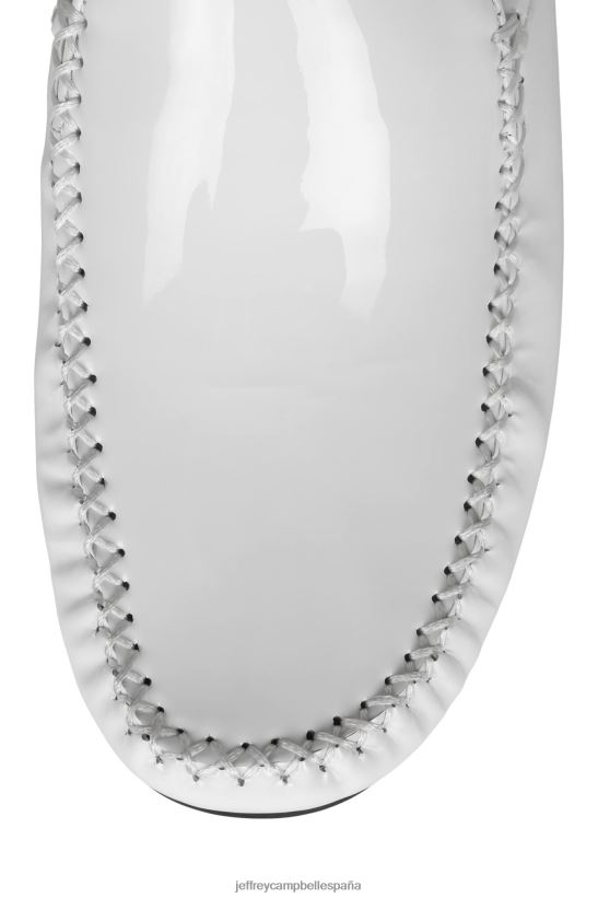 mujer Jeffrey Campbell novelista charol blanco PHXV4X1775 mocasín y oxford