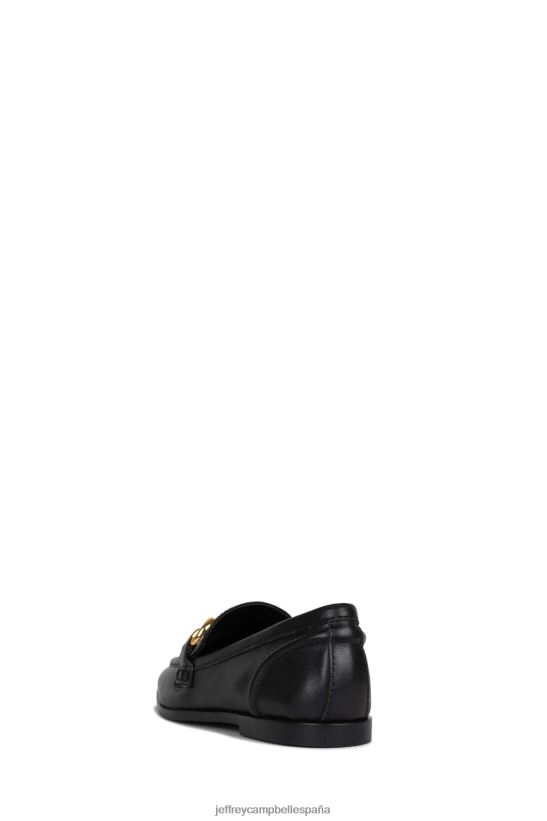 mujer Jeffrey Campbell terciopelo oro negro PHXV4X1773 mocasín y oxford