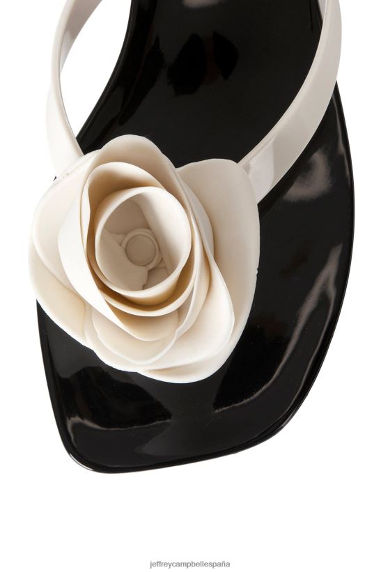 mujer Jeffrey Campbell Tan dulce crema brillante negro brillante PHXV4X158 sandalias