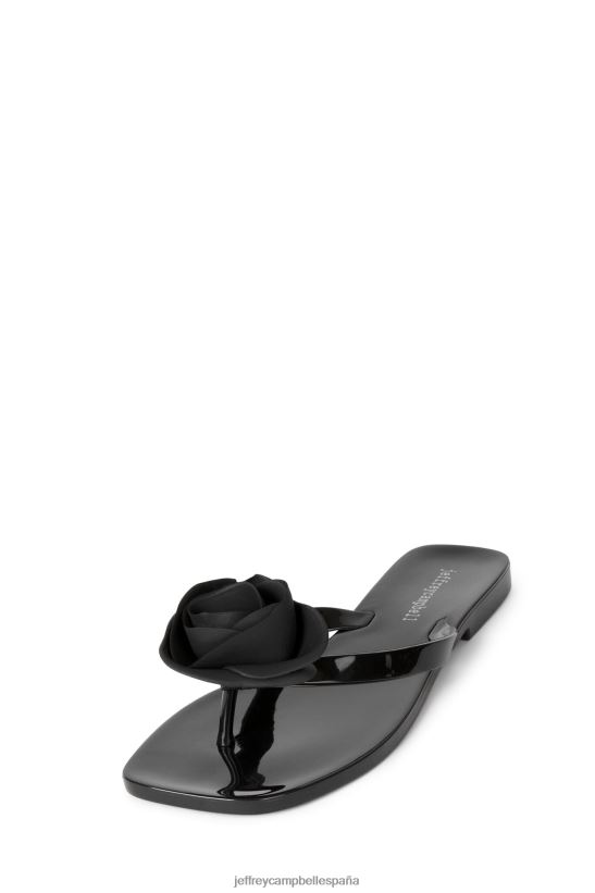 mujer Jeffrey Campbell Tan dulce negro brillante PHXV4X157 sandalias