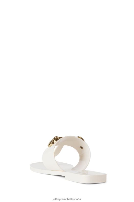 mujer Jeffrey Campbell Un poquito crema brillante PHXV4X134 sandalias