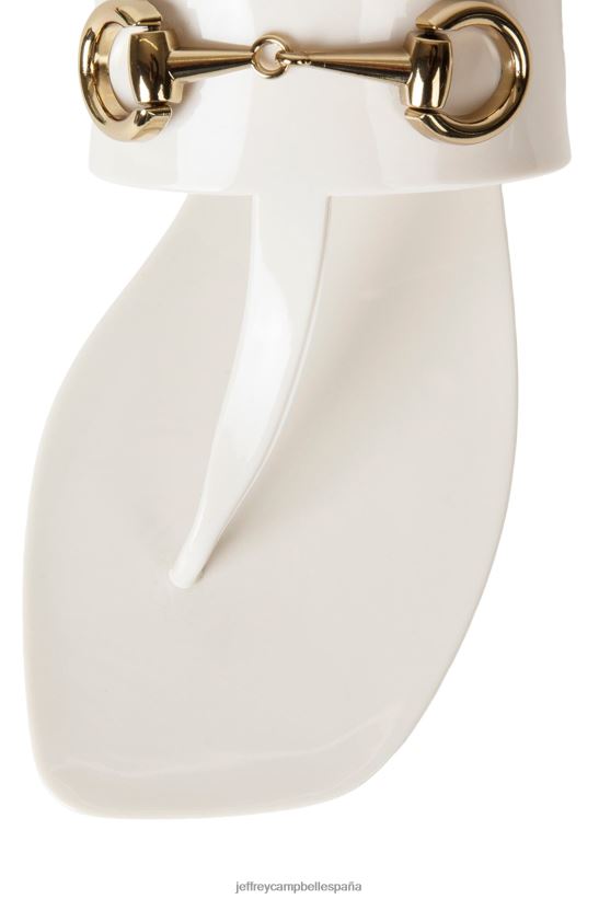 mujer Jeffrey Campbell Un poquito crema brillante PHXV4X134 sandalias