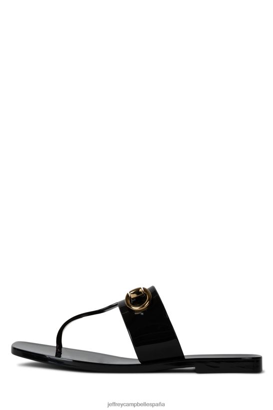 mujer Jeffrey Campbell Un poquito negro brillante PHXV4X136 sandalias