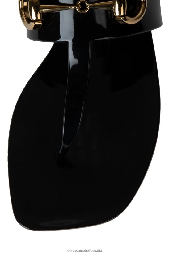 mujer Jeffrey Campbell Un poquito negro brillante PHXV4X136 sandalias