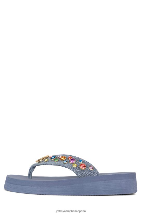 mujer Jeffrey Campbell icónicos mezclilla azul multicolor PHXV4X169 sandalias