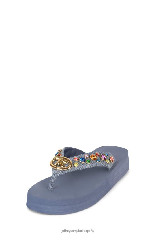 mujer Jeffrey Campbell icónicos mezclilla azul multicolor PHXV4X169 sandalias