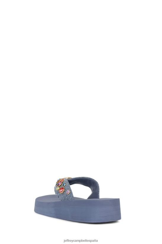 mujer Jeffrey Campbell icónicos mezclilla azul multicolor PHXV4X169 sandalias