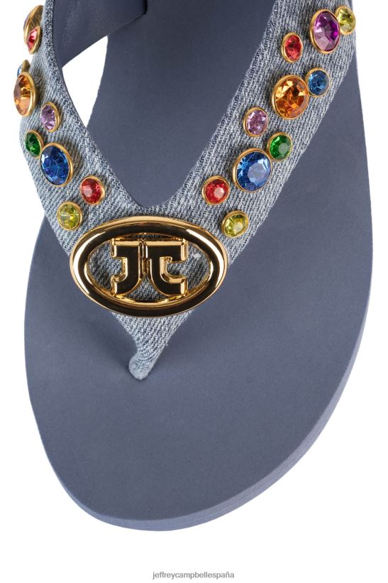 mujer Jeffrey Campbell icónicos mezclilla azul multicolor PHXV4X169 sandalias