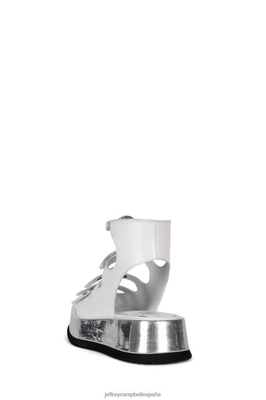 mujer Jeffrey Campbell infrarrojo caja blanca plateada PHXV4X222 sandalias