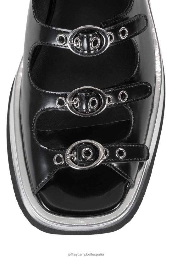 mujer Jeffrey Campbell infrarrojo caja negra plateada PHXV4X223 sandalias