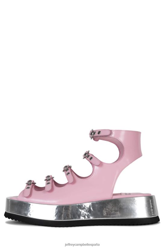 mujer Jeffrey Campbell infrarrojo caja rosa plata PHXV4X221 sandalias