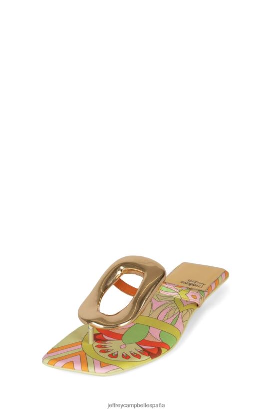 mujer Jeffrey Campbell linques-2 floral amarillo rosa PHXV4X1747 sandalias