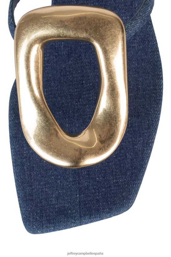 mujer Jeffrey Campbell linques-2 mezclilla azul dorado PHXV4X1749 sandalias