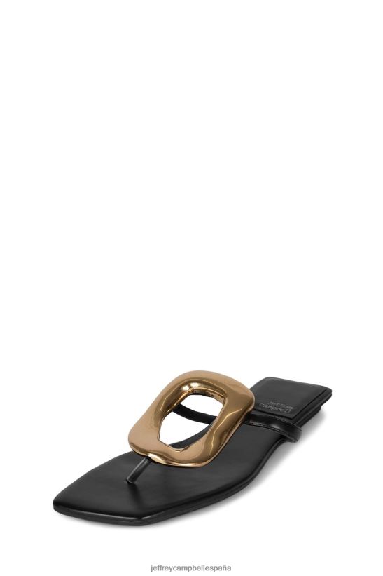 mujer Jeffrey Campbell linques-2 oro negro PHXV4X1750 sandalias