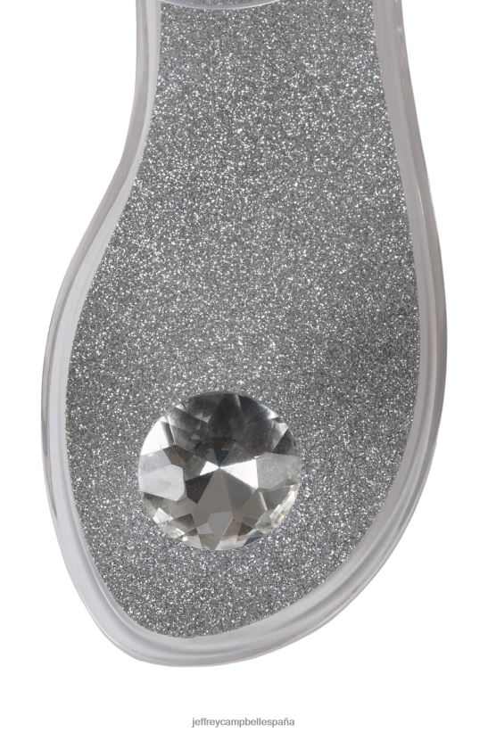mujer Jeffrey Campbell playa-resplandor plata PHXV4X139 sandalias