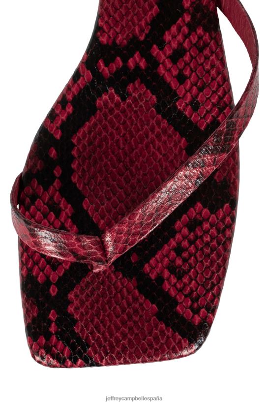 mujer Jeffrey Campbell seductor serpiente negra roja PHXV4X1760 sandalias