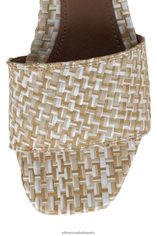mujer Jeffrey Campbell tropical rafia blanca bronceada PHXV4X1759 sandalias