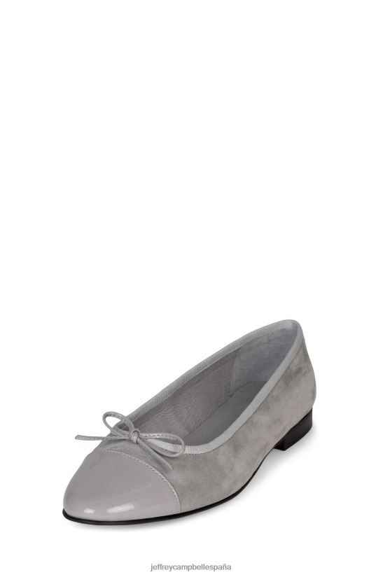 mujer Jeffrey Campbell arabesco combo ante gris PHXV4X190 zapatillas de ballet