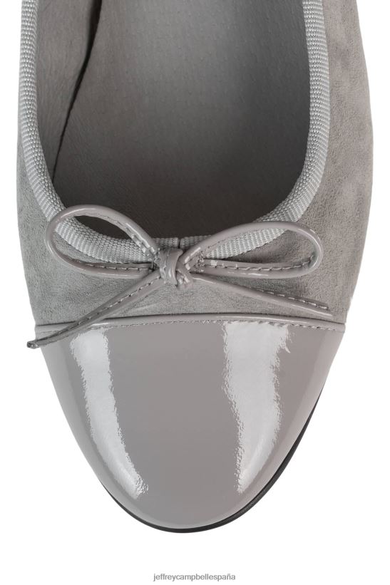mujer Jeffrey Campbell arabesco combo ante gris PHXV4X190 zapatillas de ballet