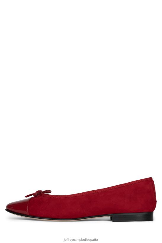 mujer Jeffrey Campbell arabesco combo de ante rojo PHXV4X191 zapatillas de ballet