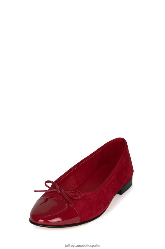 mujer Jeffrey Campbell arabesco combo de ante rojo PHXV4X191 zapatillas de ballet