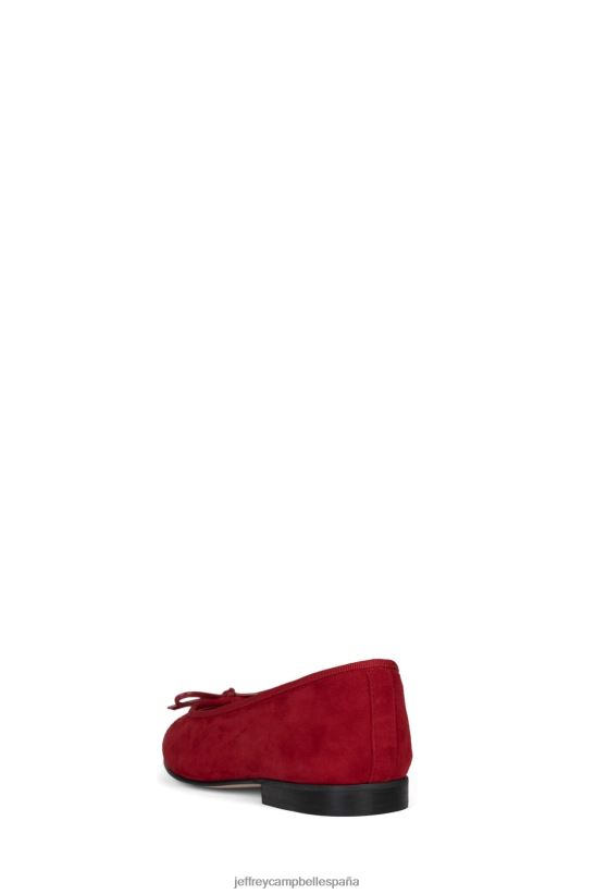mujer Jeffrey Campbell arabesco combo de ante rojo PHXV4X191 zapatillas de ballet