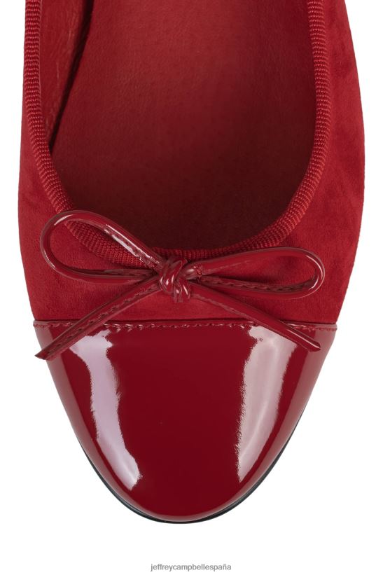mujer Jeffrey Campbell arabesco combo de ante rojo PHXV4X191 zapatillas de ballet