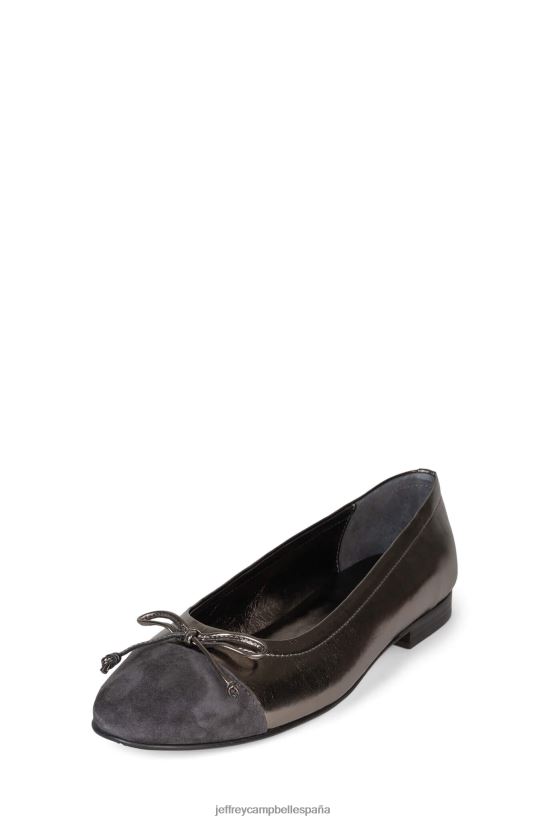mujer Jeffrey Campbell arabesco combo de peltre PHXV4X195 zapatillas de ballet