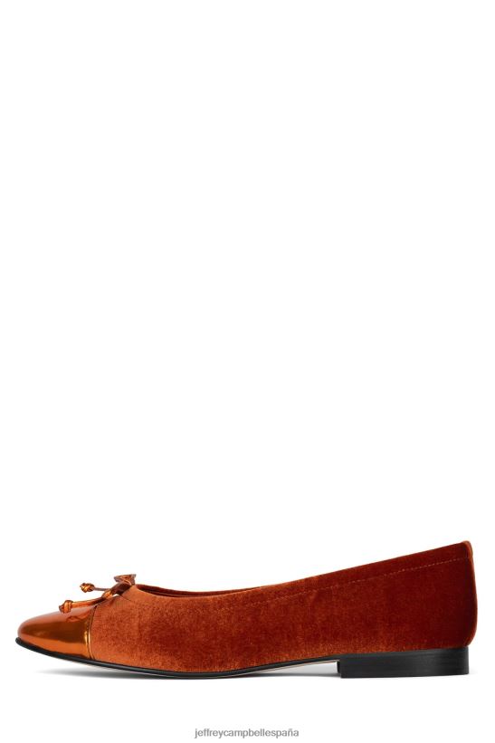 mujer Jeffrey Campbell arabesco combo de terciopelo naranja PHXV4X194 zapatillas de ballet