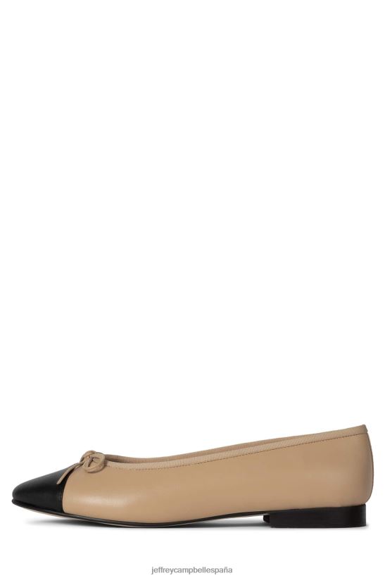 mujer Jeffrey Campbell arabesco negro natural PHXV4X197 zapatillas de ballet