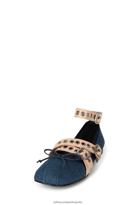 mujer Jeffrey Campbell coreo mezclilla azul natural PHXV4X211 zapatillas de ballet